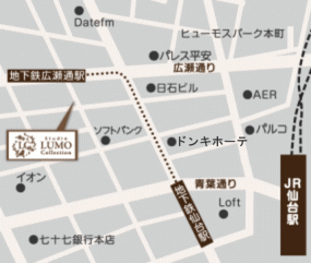 スタジオ仙台ルーモアクセス地図